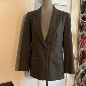 Vintage Pendleton Charcoal Grey Wool One Button Blazer